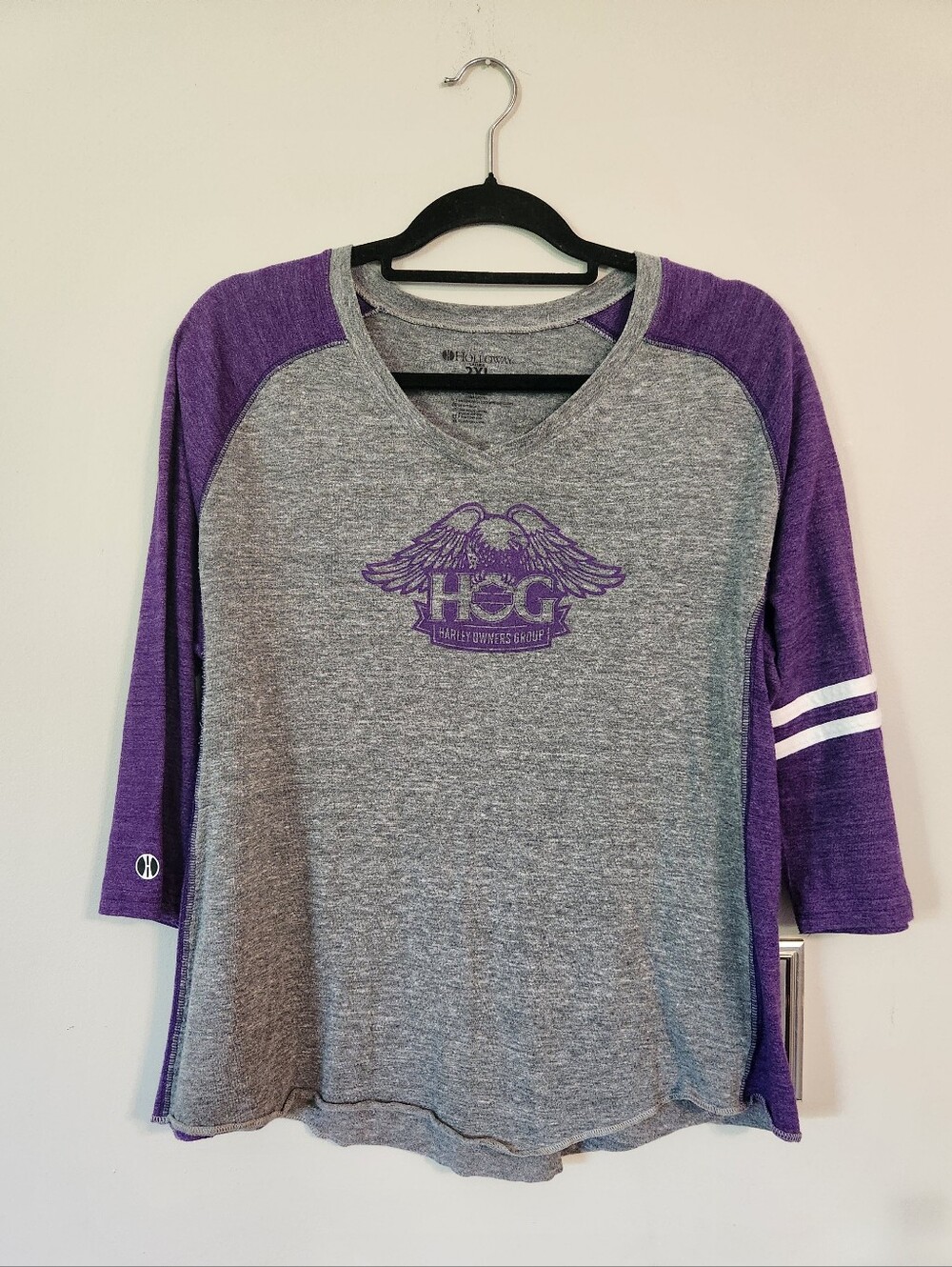 Holloway Harley Owners Group HOG Heathered  Raglan Shirt